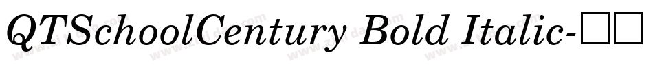QTSchoolCentury Bold Italic字体转换